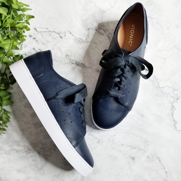 vionic navy blue shoes